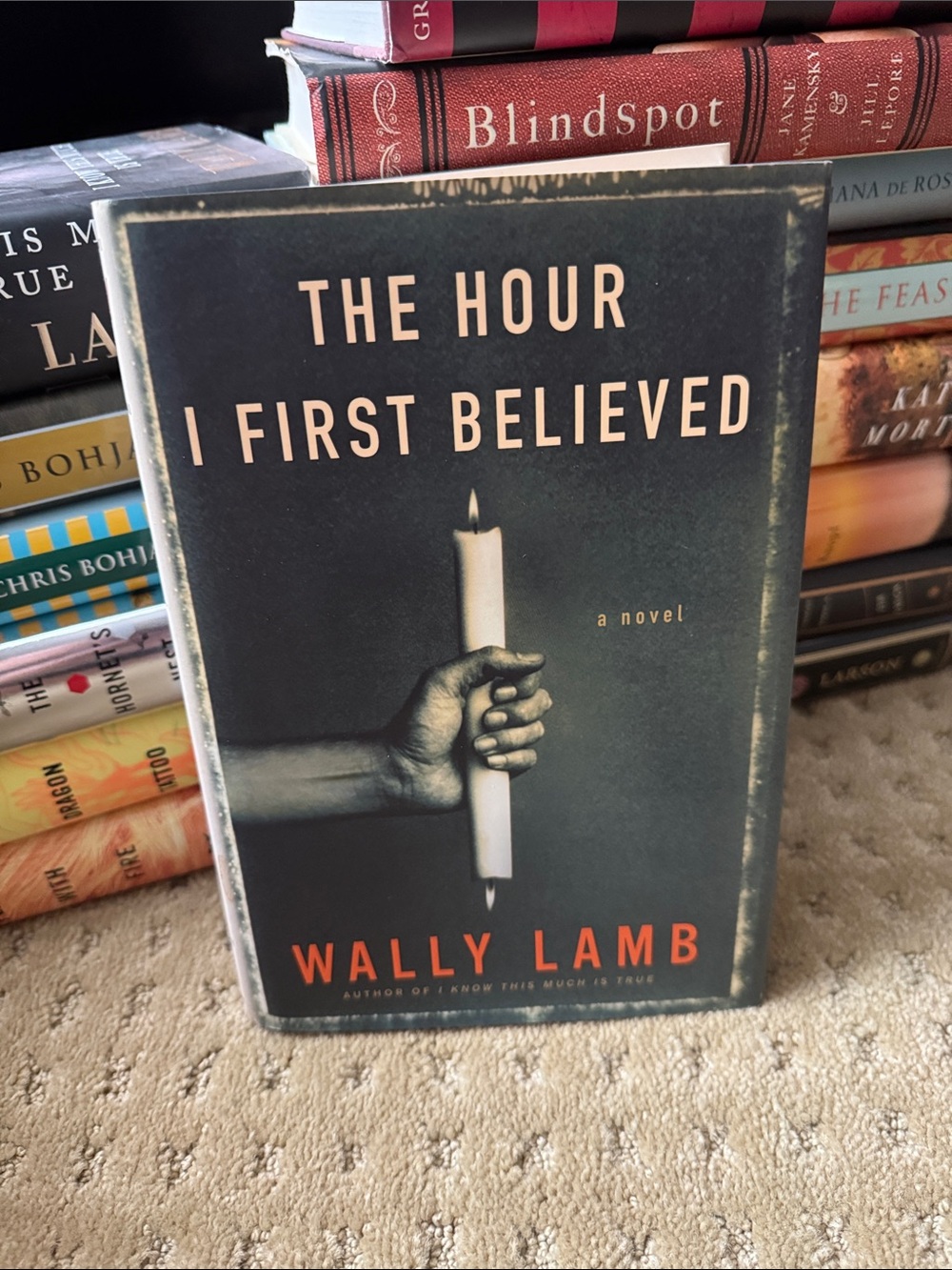 Wally Lamb "The Hour I First Believed" - Dark Teal Cover